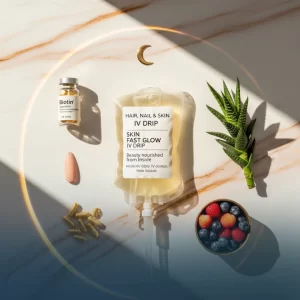 التنقيط الوريدي للشعر والأظافر والبشرة